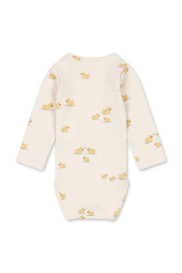 Боді для немовлят з бавовною Fanga Fontana BELLO LS BODY OCS колір бежевий
