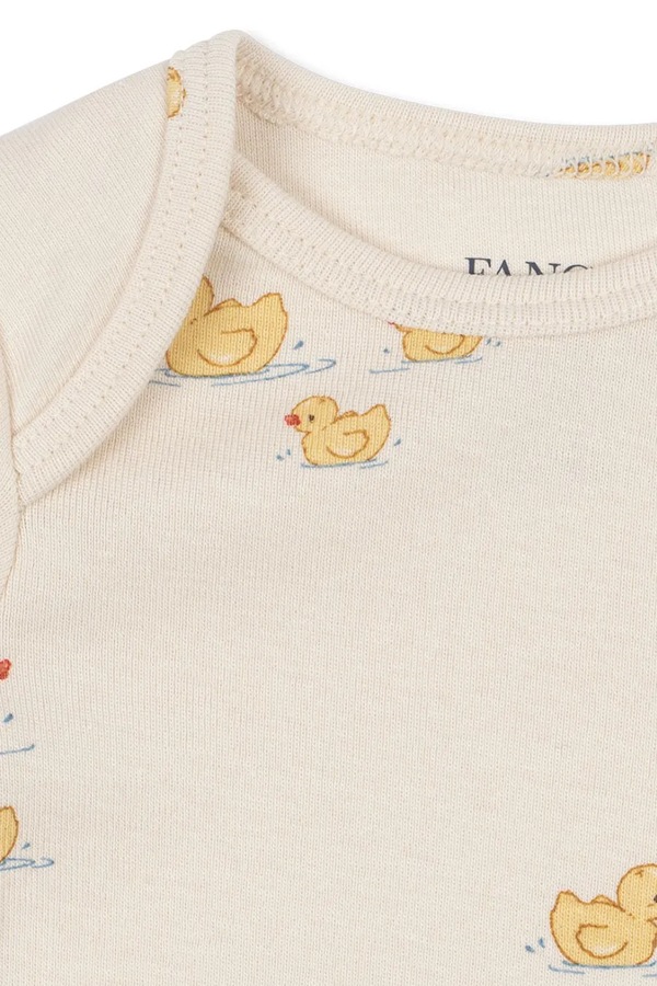 Боді для немовлят з бавовною Fanga Fontana BELLO LS BODY OCS колір бежевий фото 2