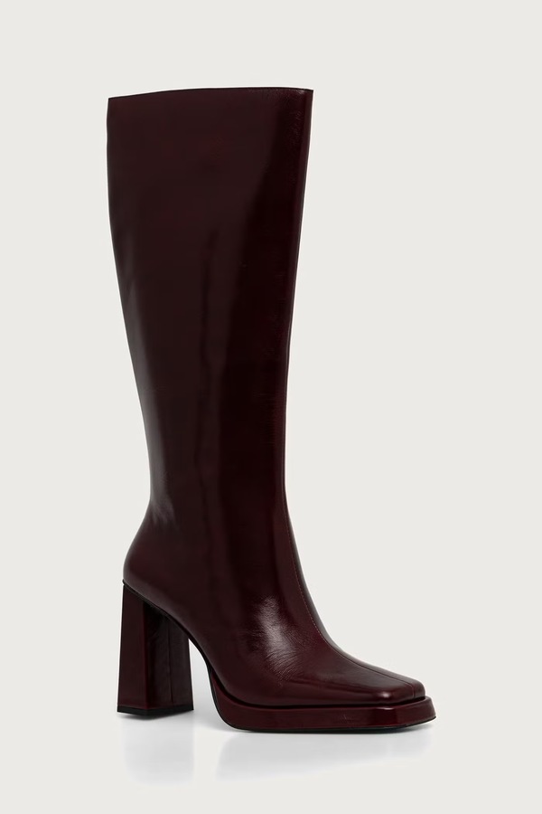 Чоботи на каблуку жіночі шкіряні Jeffrey Campbell Maximal
