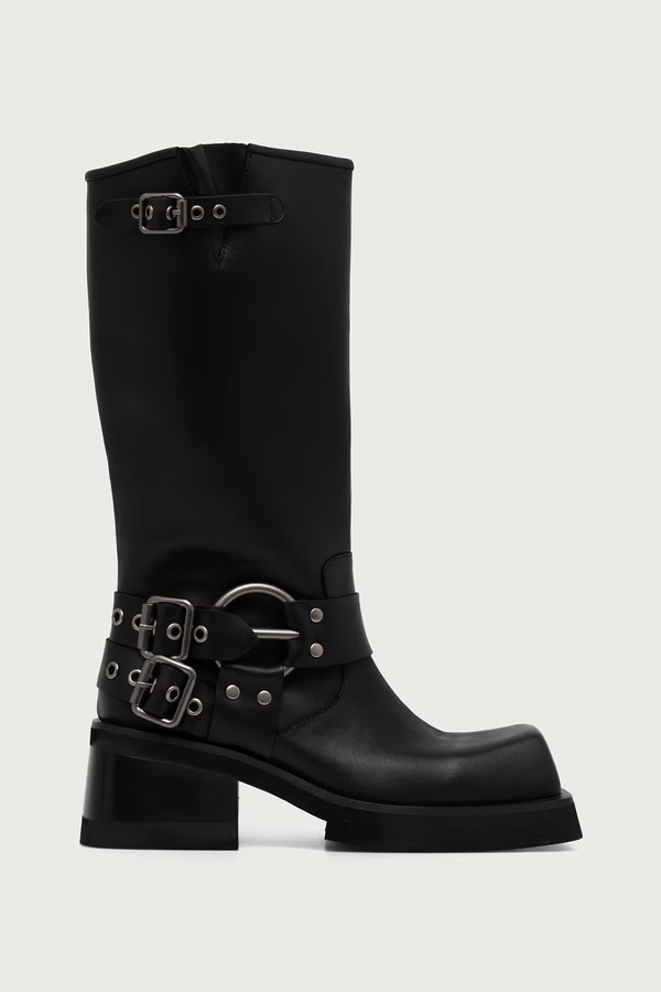 Ботильйони жіночі шкіряні Jeffrey Campbell FRAUDULENT колір чорний