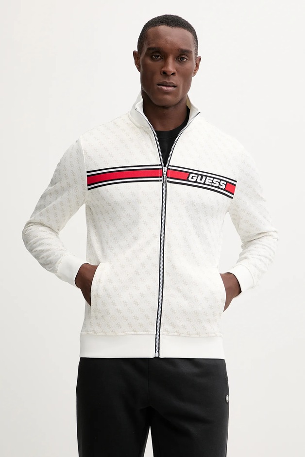 Guess Bluză KORBIN culoarea bej, cu model, Z2BQ06 K7122