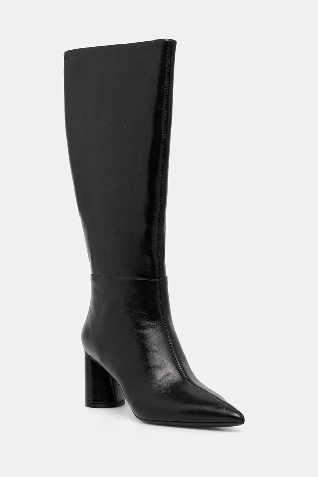 BOSS Ghete de piele Gracey culoarea negru, cu toc drept, 50552785