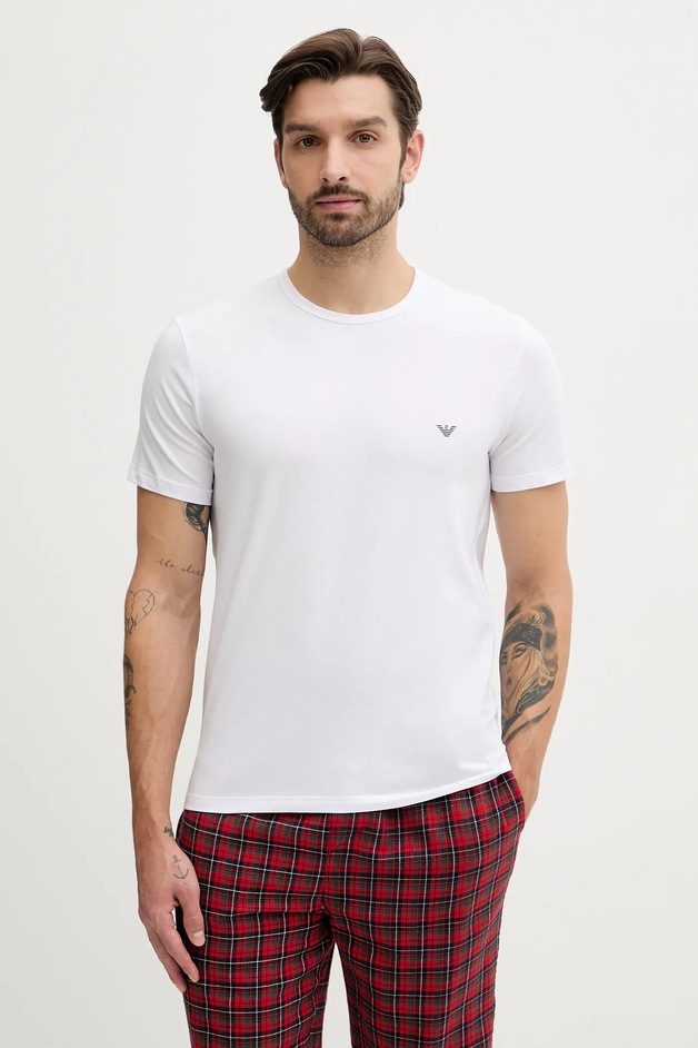 Emporio Armani Underwear Tricou basic bărbătesc din bumbac cu elastan pachet de 2