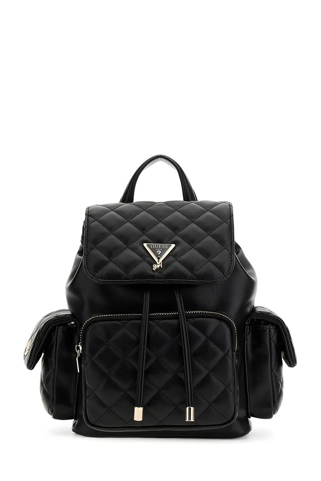 Guess Rucsac de oraș pentru copii cu imitație de piele negru J6YZ05 W2510