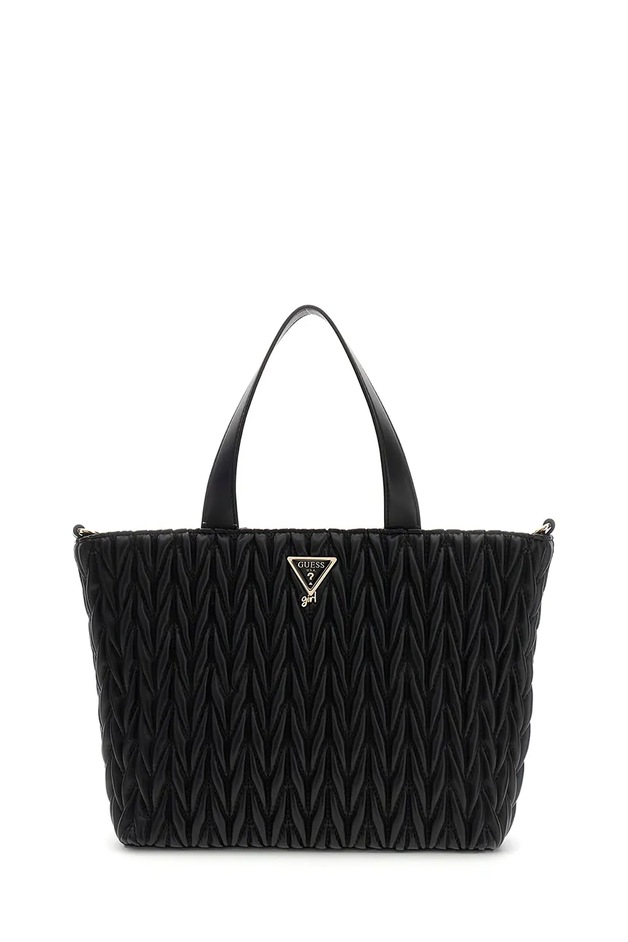 Guess Tote bag pentru copii cu imitație de piele neagră J6BZ24 W4034