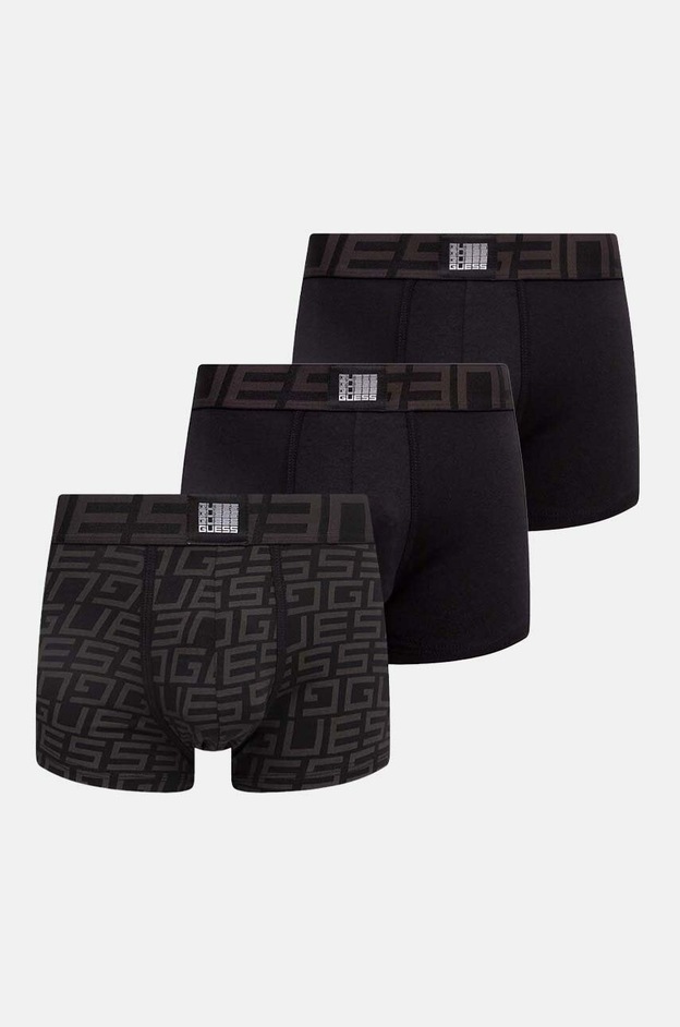 Guess Boxeri 3-pack barbati, culoarea negru