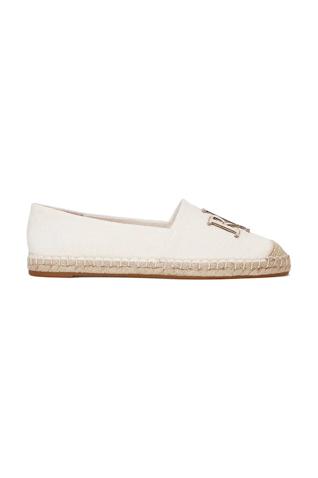 Lauren Ralph Lauren Espadrile pentru femei, din piele Cameryn bej 802920405006