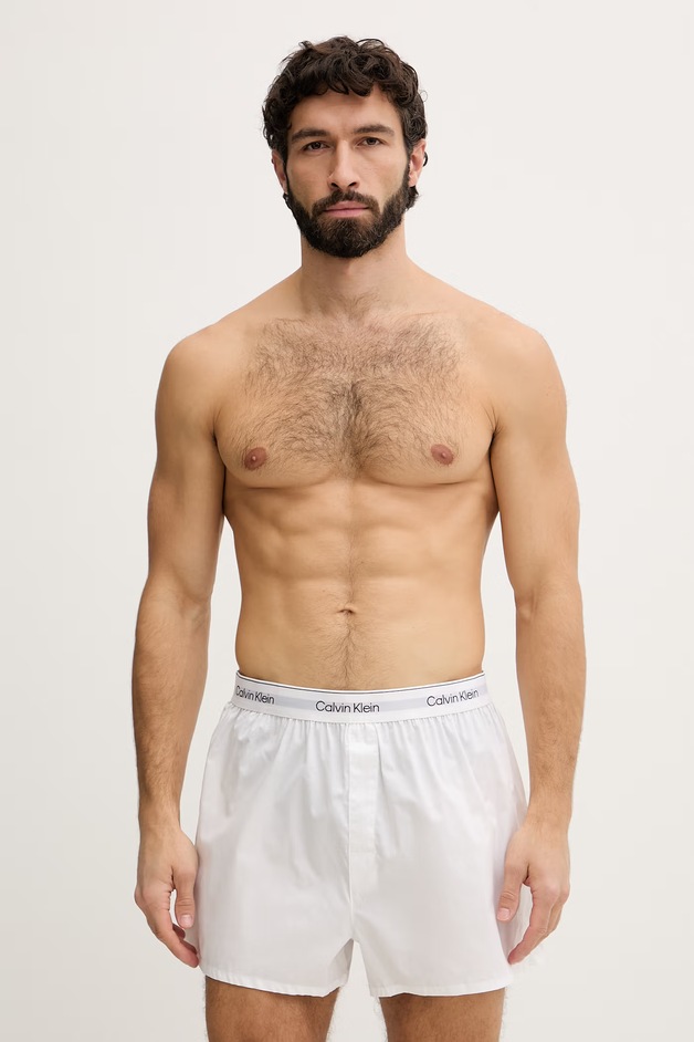 Calvin Klein Underwear Boxeri Lejeri Pentru Barbati Din Bumbac cu Elastan Pachet de 3 Albi Lv00nb4267 1802795
