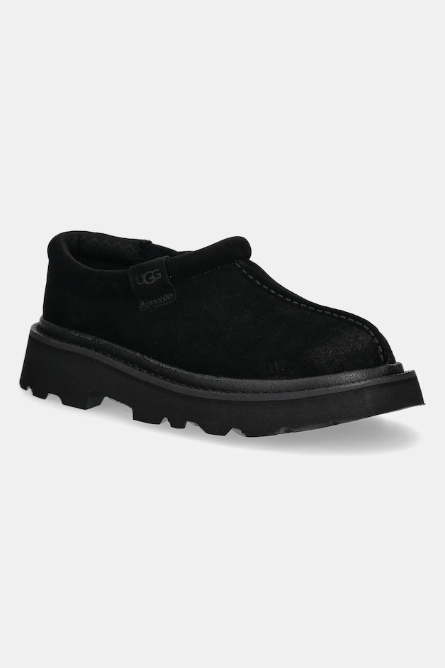 UGG Mocasini din piele intoarsa Tasman Lug barbati, culoarea negru, 1166913-BLK
