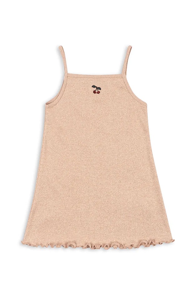 Konges Sløjd rochie ROLI STRAP DRESS culoarea portocaliu, mini, drept, KS103316
