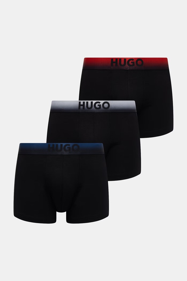 HUGO Boxeri mulați pentru bărbați cu modal TRUNK TRIPLET SPRAY pachet de 3