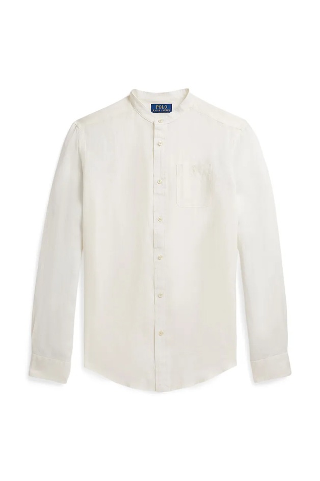 Polo Ralph Lauren cămașă pentru copii din in albă 323964592501