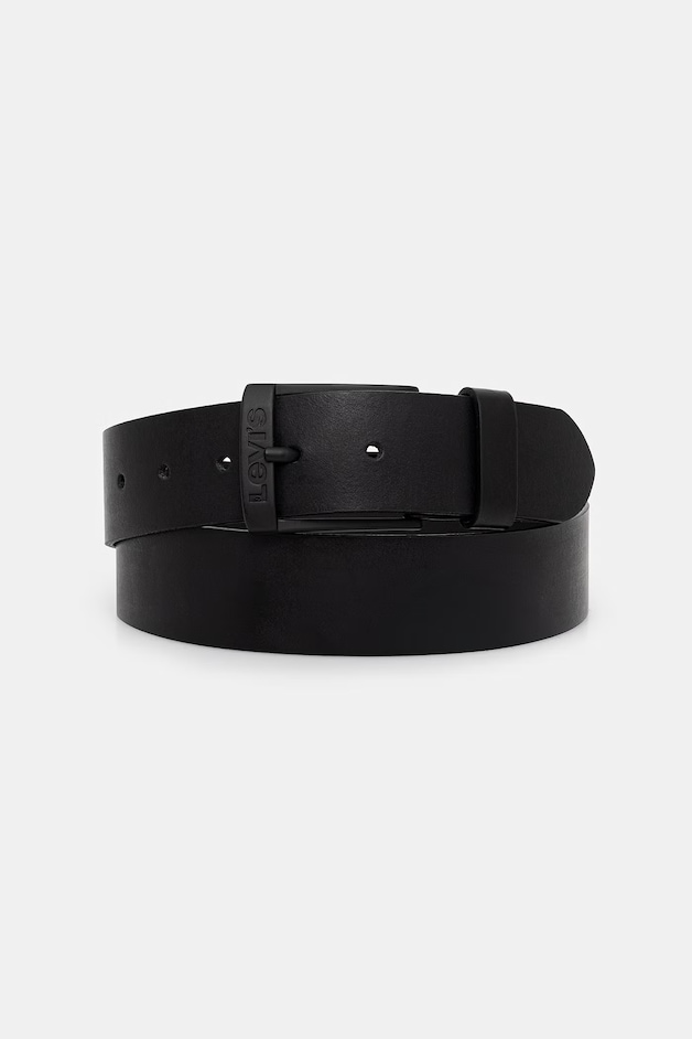 Levi's Curea pentru bărbați din piele NEW DUNCAN neagră D5441-0000