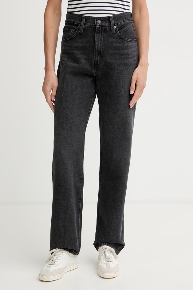 Levi's Blugi relaxed fit pentru femei EASY DAD negri 005DC