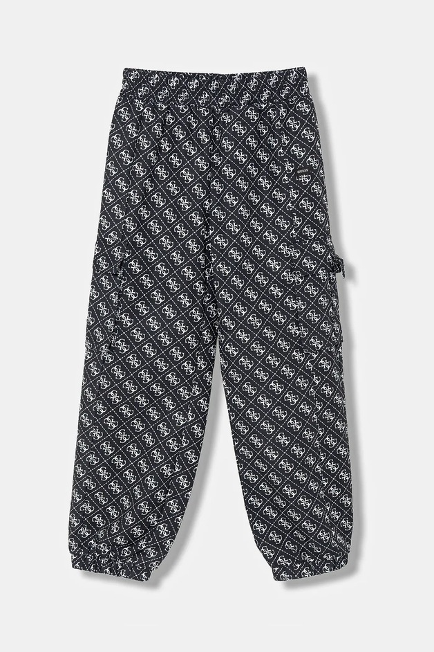 Guess pantaloni copii culoarea negru, J6RB03 WH2K0