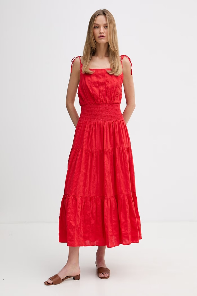 Tommy Hilfiger Rochie de vară roșie simplă WW0WW51052