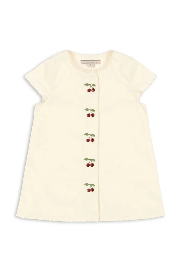 Konges Sløjd rochie din bumbac pentru copii EVIA CHERRY DRESS GOTS