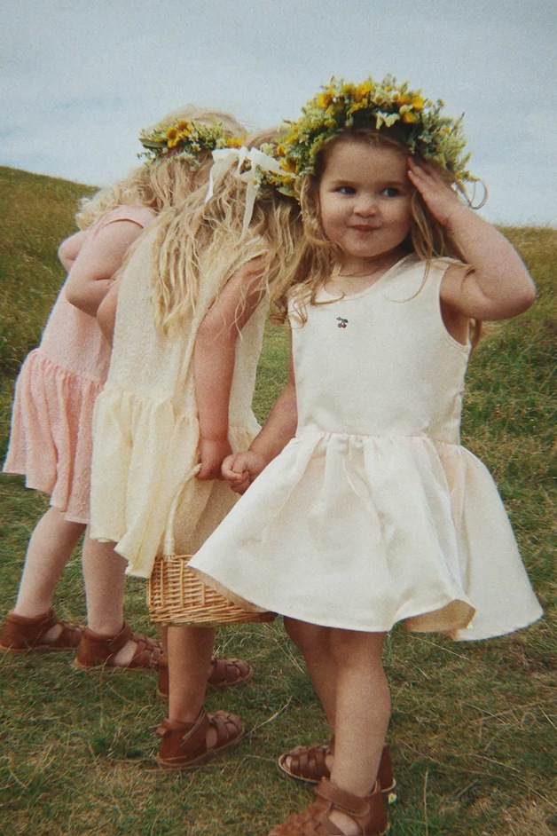 Konges Sløjd Rochie evazată BELLIS DRESS GRS bej KS105611