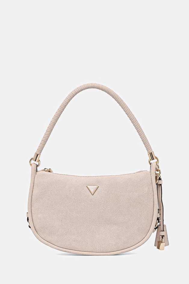 Guess geantă croissant pentru femei DANYA bej HWSG99 18010