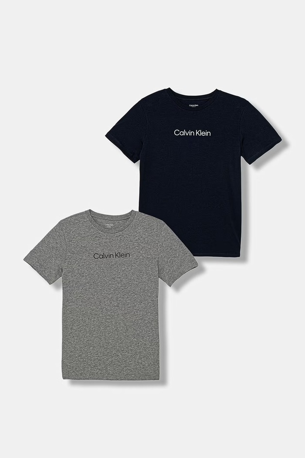 Tricou basic pentru copii bumbac cu elastan pachet de 2