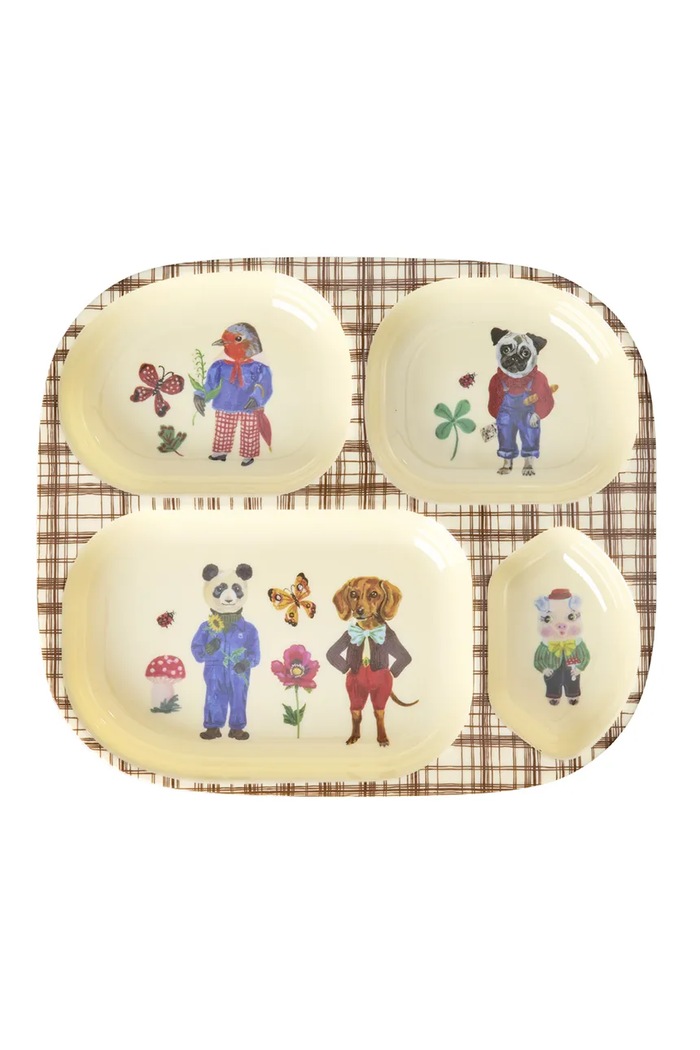 Rice zestaw obiadowy dla dziecka z melaminy 22,5 x 11 x 25 rm BABOX.4ZNAT2BR multicolor AA00