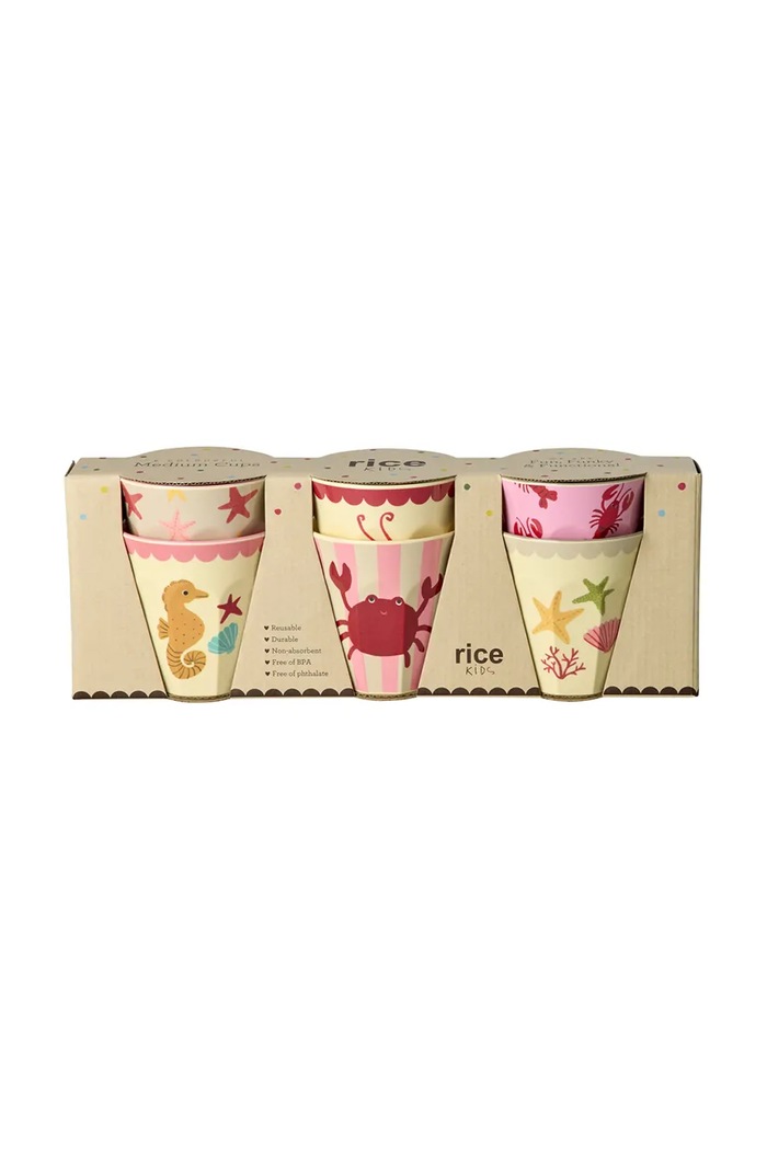 Rice zestaw kubków z melaminy 250 ml multicolor MELCU.6ZOCEI