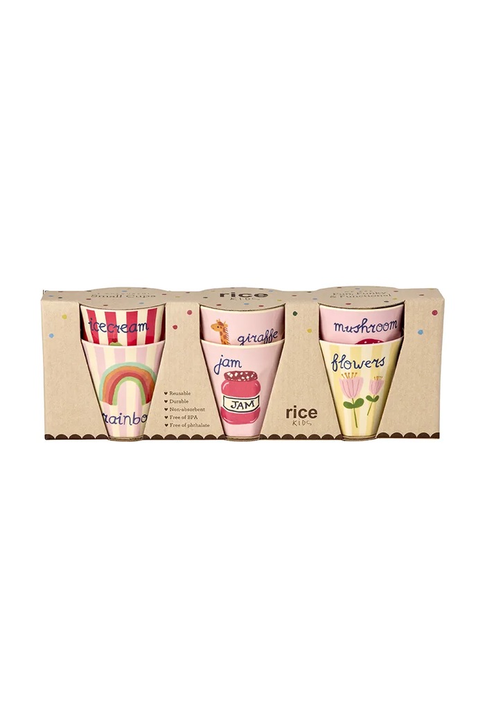 Rice zestaw kubków z melaminy 160 ml multicolor KICUP.6ZABCI