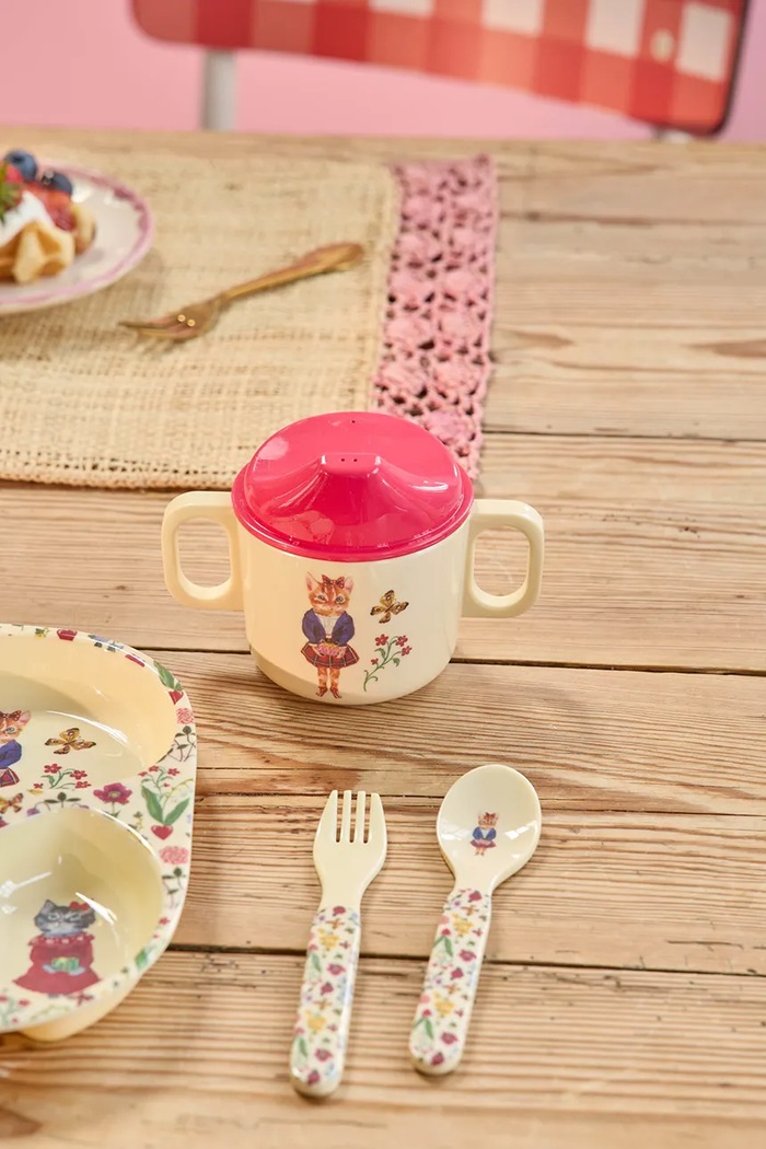 Rice zestaw obiadowy dla dziecka z melaminy 22,5 x 11 x 25 cm BABOX.4ZNAT2CR
