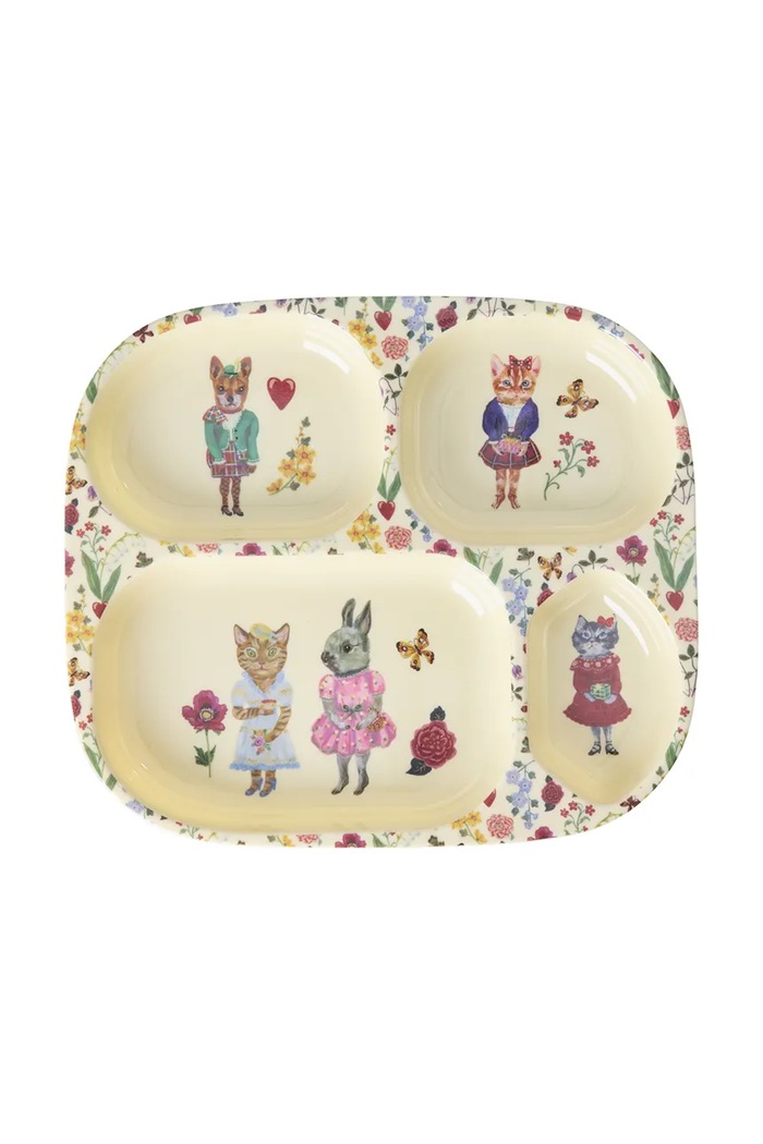 Rice zestaw obiadowy dla dziecka z melaminy 22,5 x 11 x 25 cm BABOX.4ZNAT2CR multicolor AA00