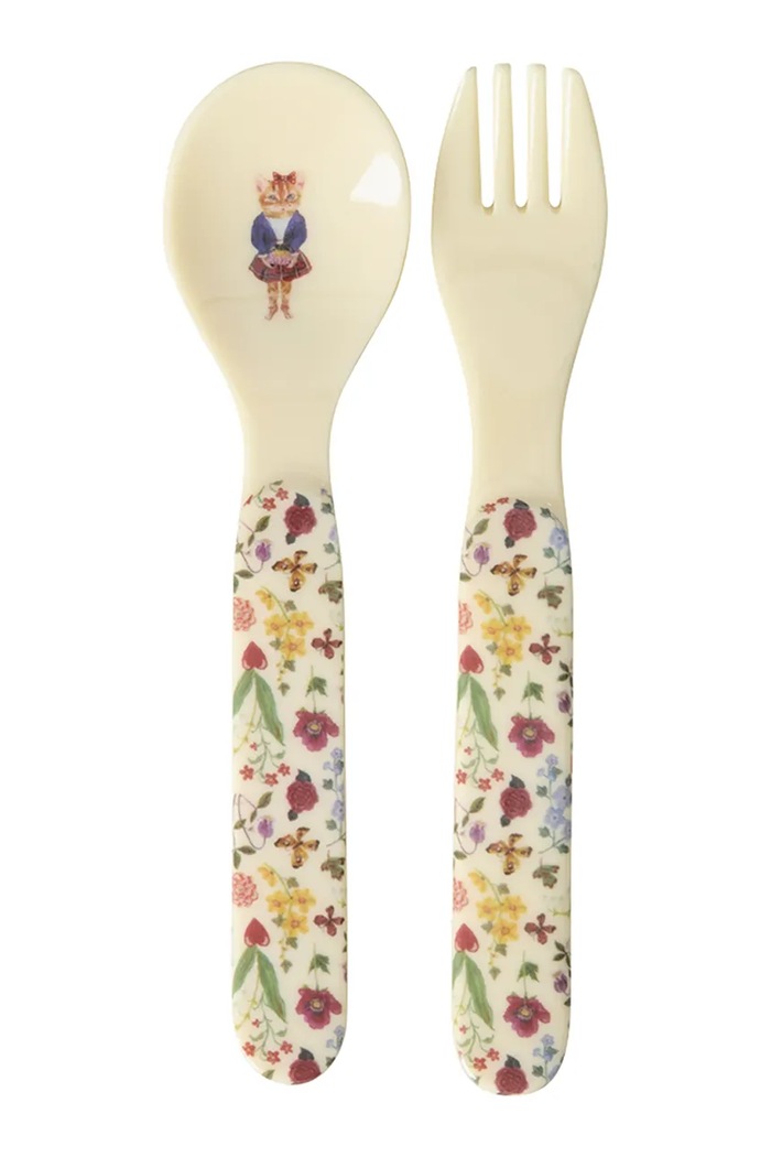Rice zestaw obiadowy dla dziecka z melaminy 22,5 x 11 x 25 cm multicolor BABOX.4ZNAT2CR