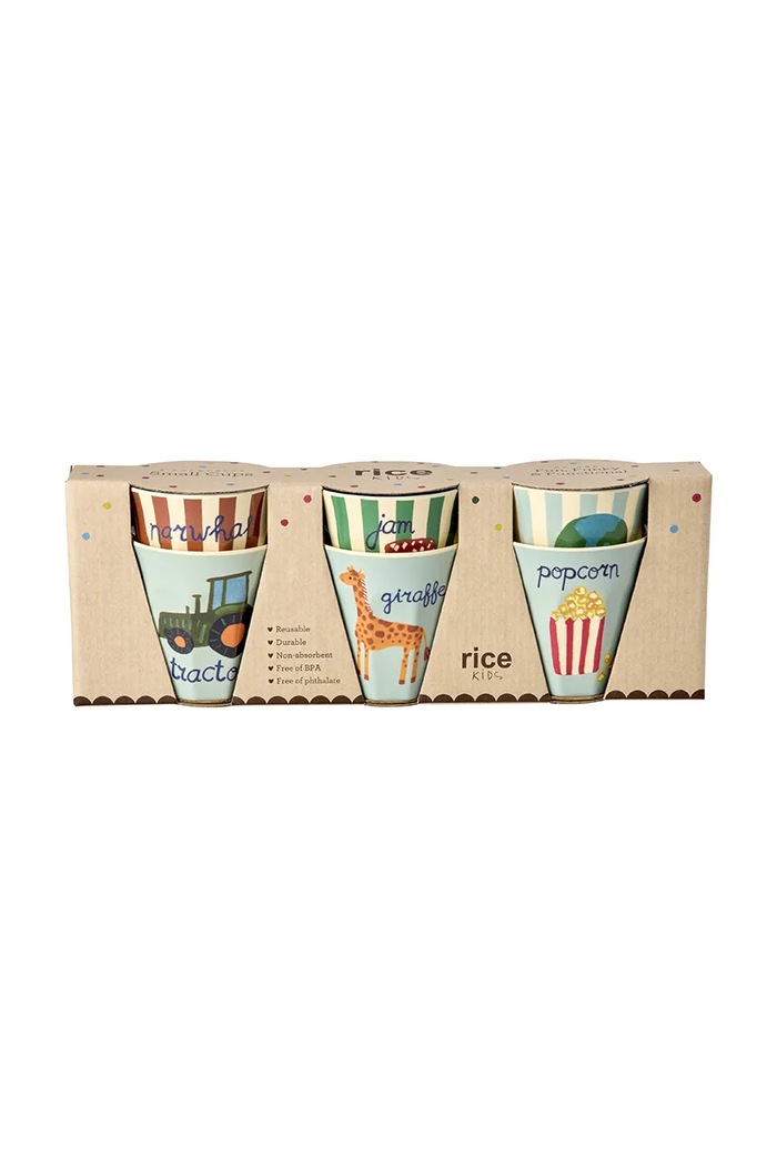 Rice zestaw kubków z melaminy 160 ml multicolor KICUP.6ZABC