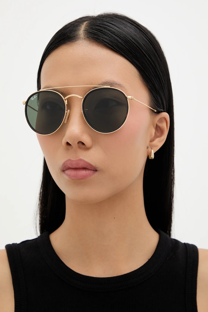 Ray-Ban - Γυαλιά Round Double Bridge μαύρο 0RB3647N.51.001