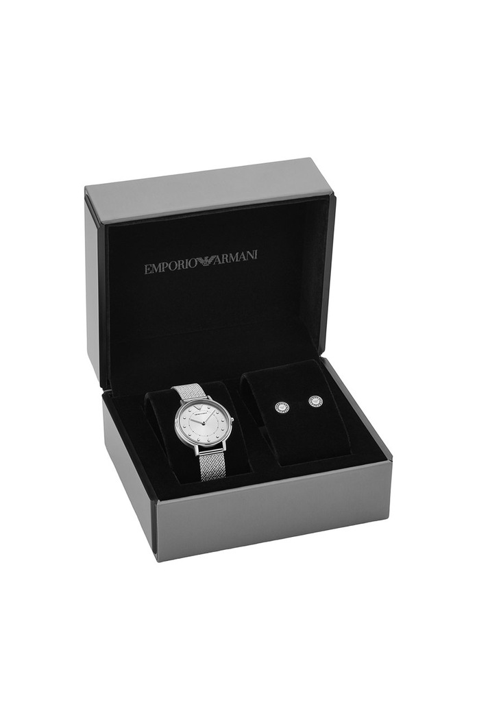 Emporio Armani - Óra és fülbevaló AR80029 ezüst
