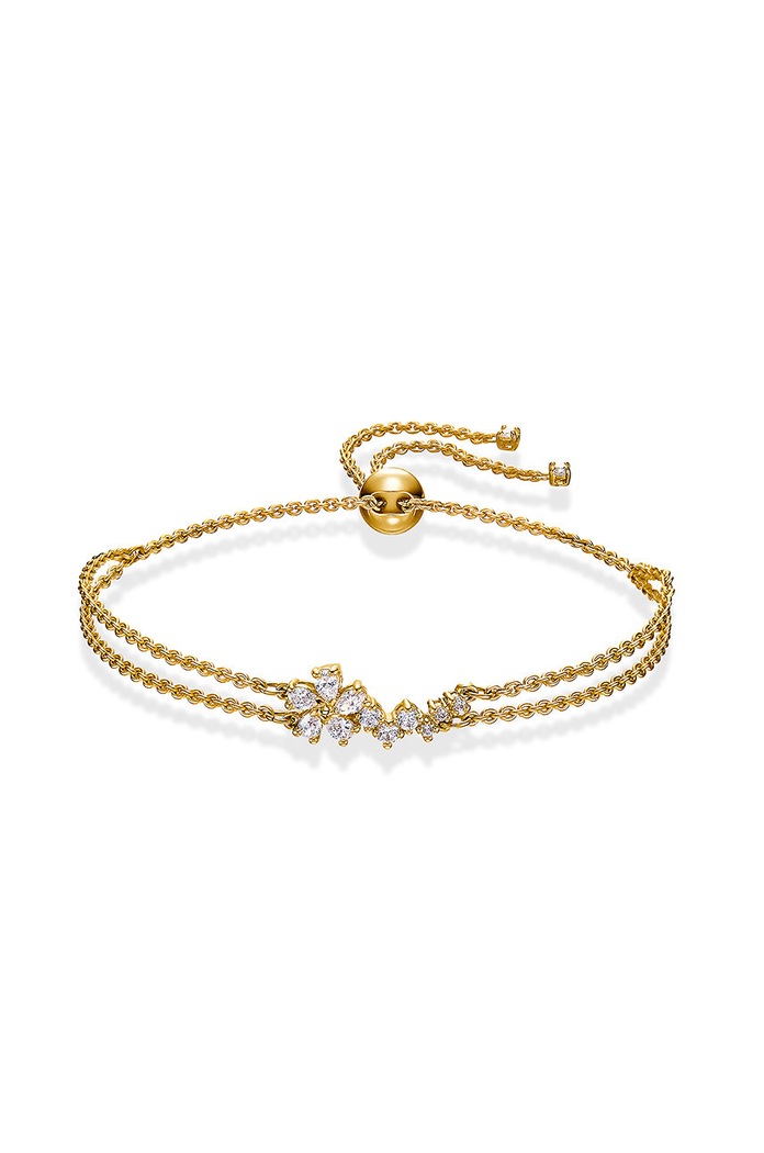 Swarovski - Náramek BOTANICAL 5535790 zlatá AA00
