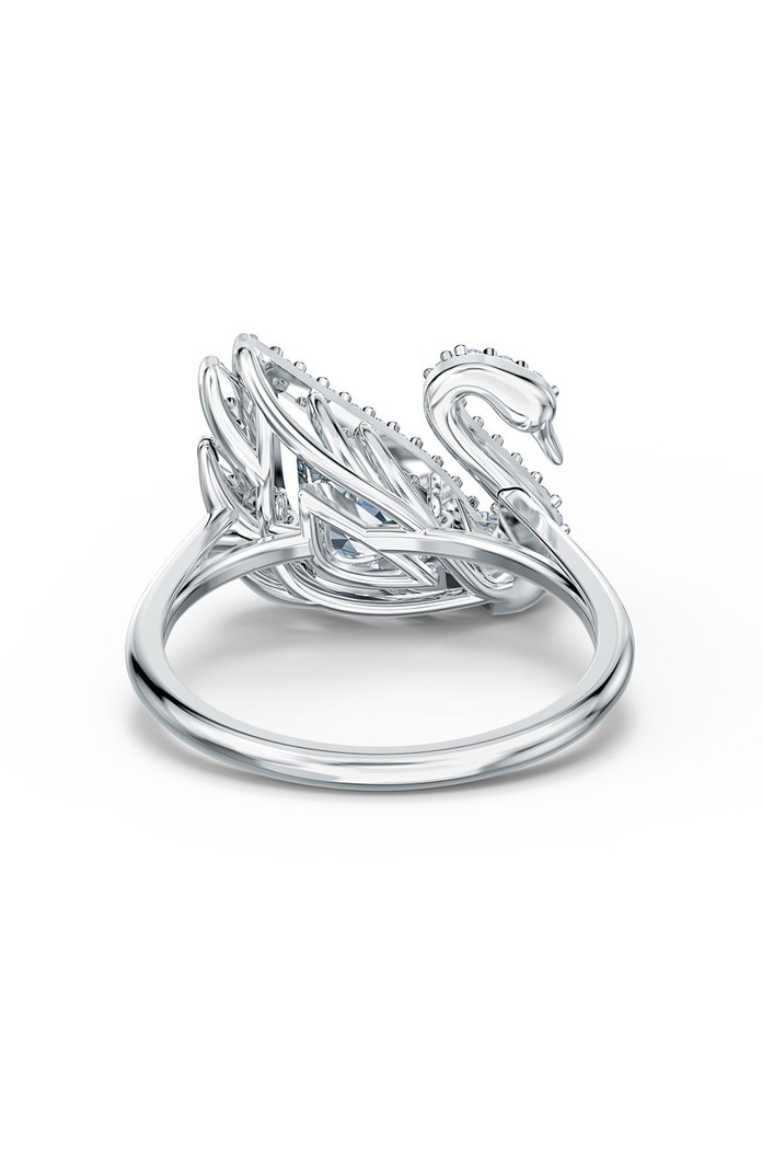 Swarovski - Prstienok DANCING SWAN 5520712 strieborná