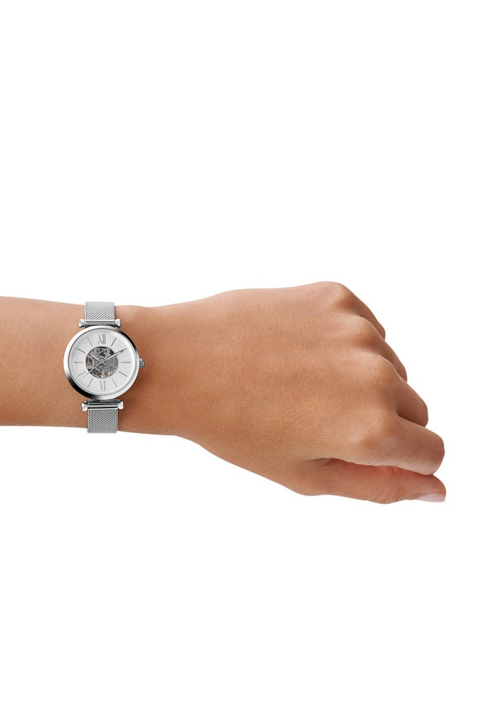 Fossil - Hodinky ME3189 stříbrná ME3189