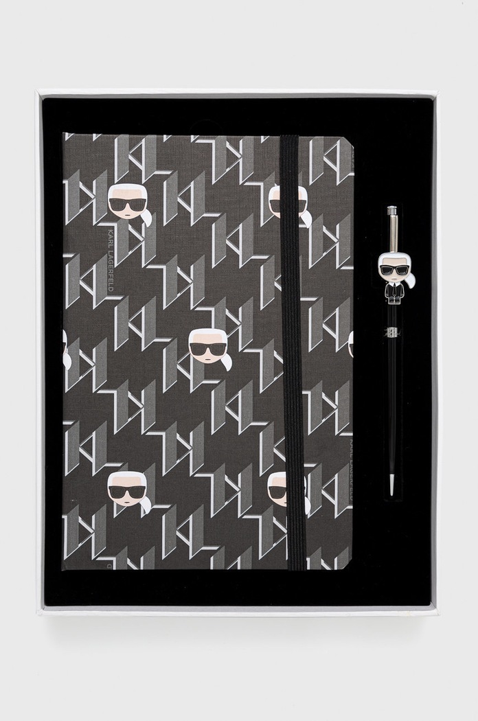 Karl Lagerfeld notes i długopis czarny 225W3920