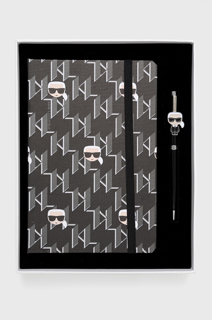 Karl Lagerfeld notes i długopis czarny 225W3920