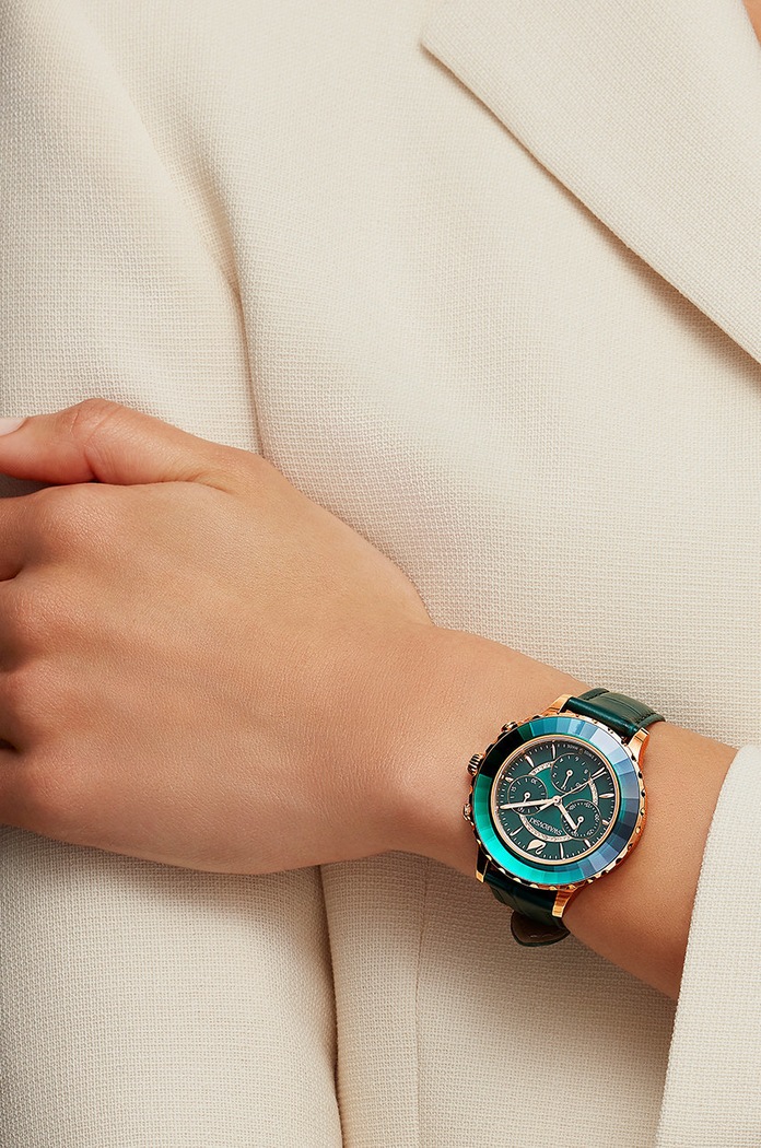 Hodinky Swarovski 5452498 OCTEA LUX CHRONO 5452498 tyrkysová