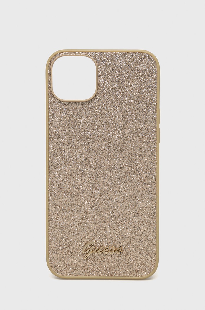 Guess etui na telefon iPhone 14 Plus 6,7" na telefon złoty GUHCP14MHGGSHD