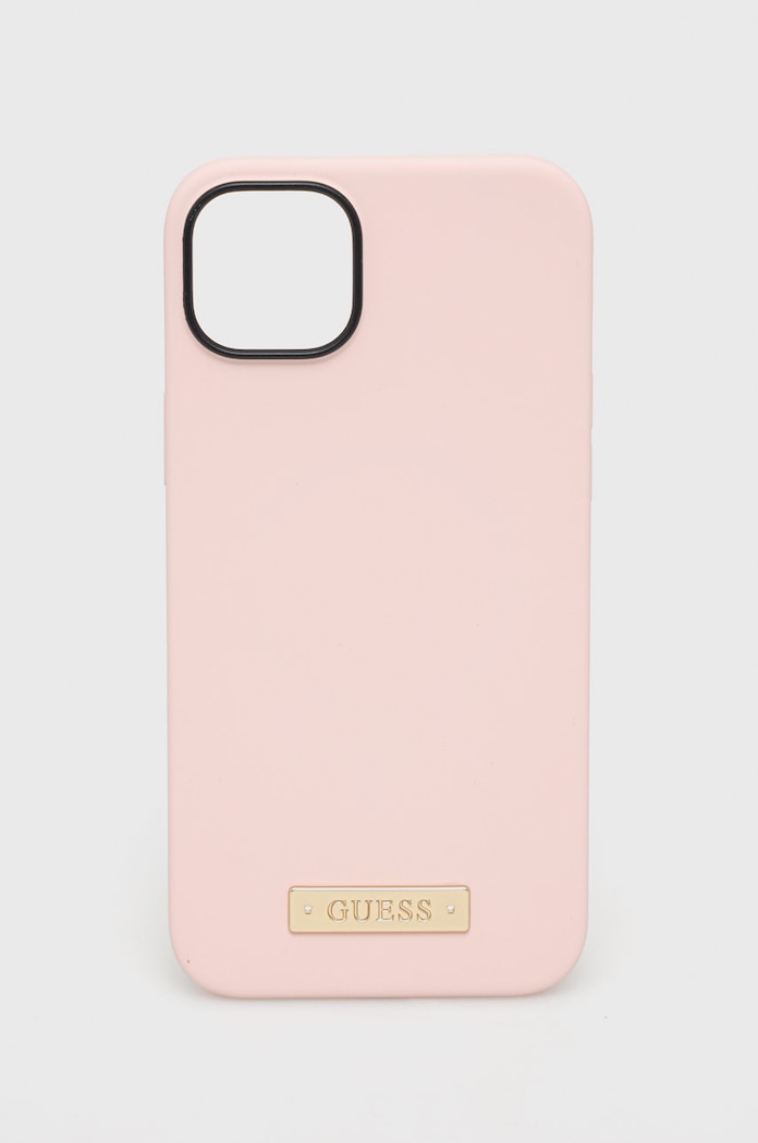 Guess etui na telefon iPhone 14 Plus 6,7" na telefon różowy GUHMP14MSBPLP