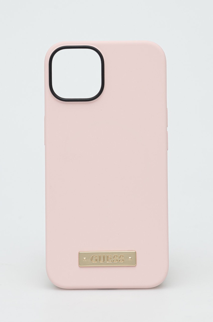 Guess etui na telefon iPhone 14 6,1" na telefon różowy GUHMP14SSBPLP