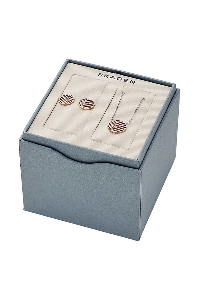 Skagen naszyjnik i kolczyki złoty SKJB1001998