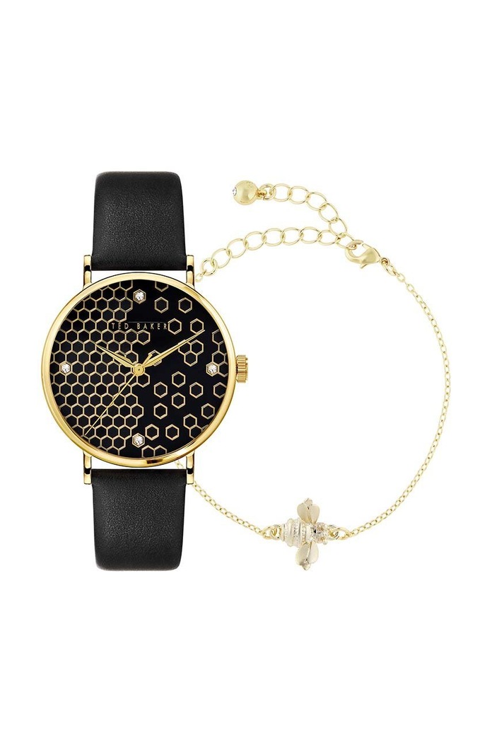 Ura in zapestnica Ted Baker črna BKG028500