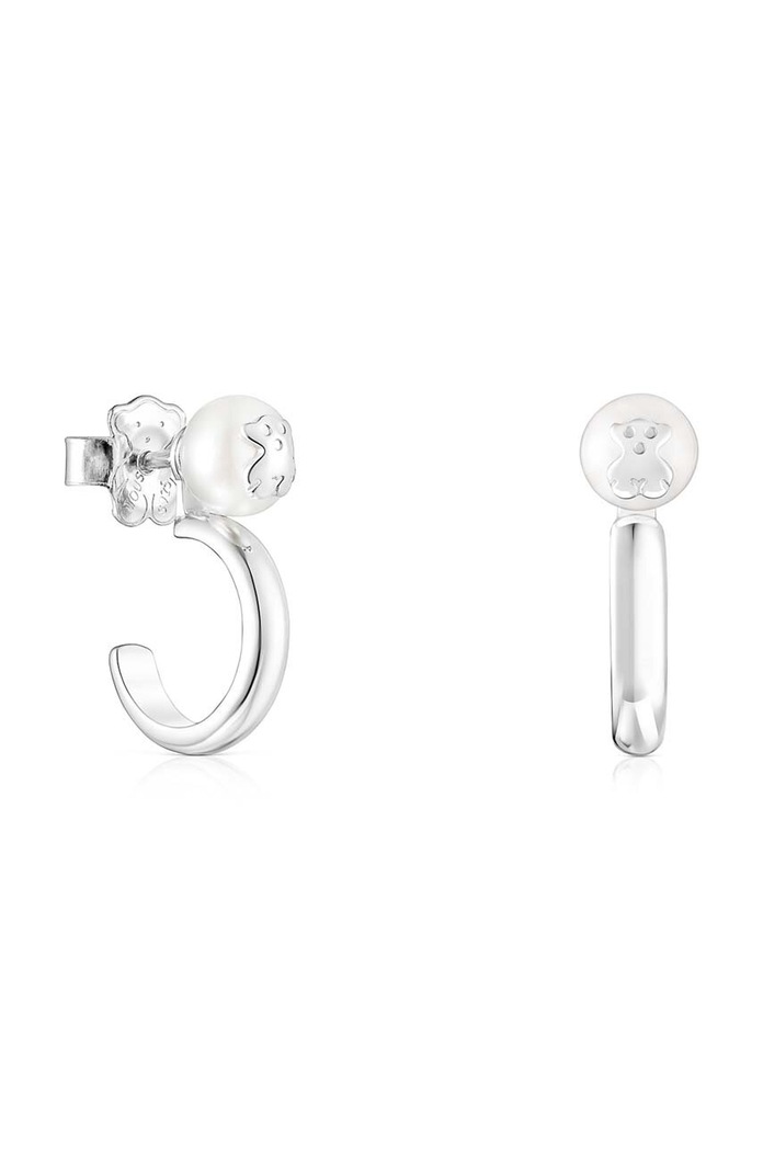 Tous kolczyki srebrne Icon Pearl srebrny 1003332800