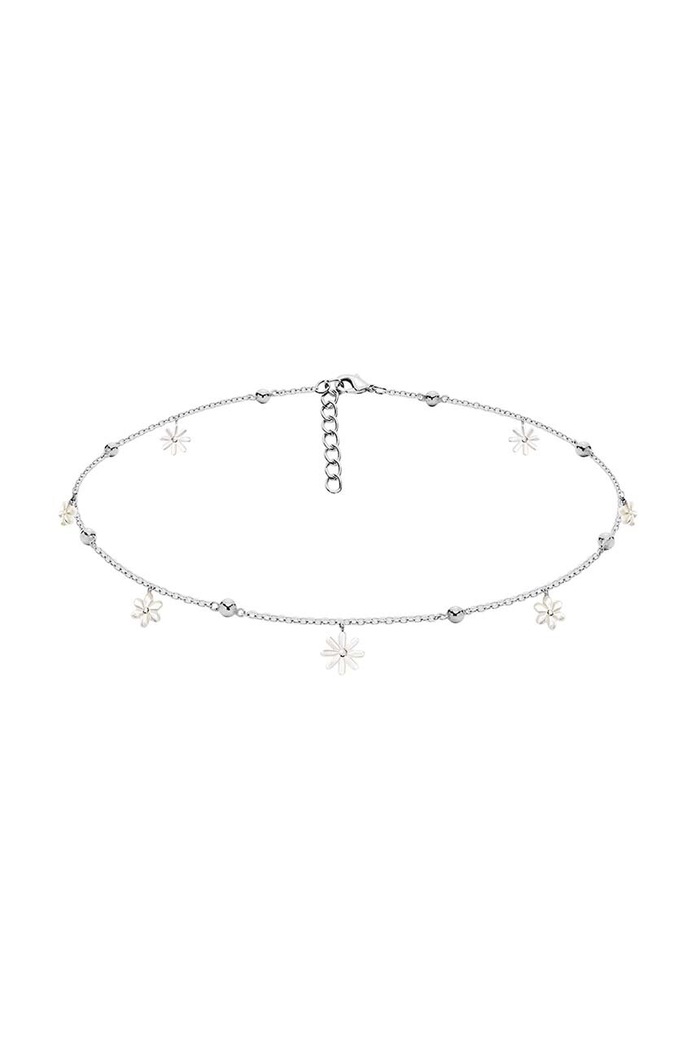 Позлатено колие Lilou Flowers сребърен 125/34/LAN
