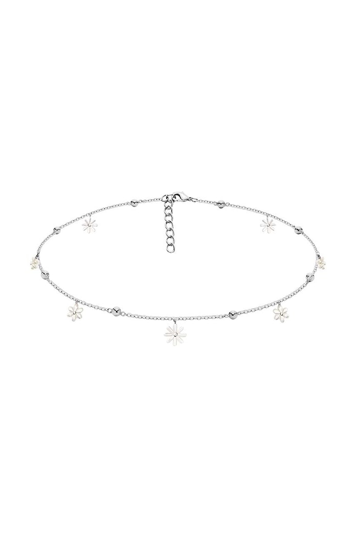 Позлатено колие Lilou Flowers сребърен 125/34/LAN