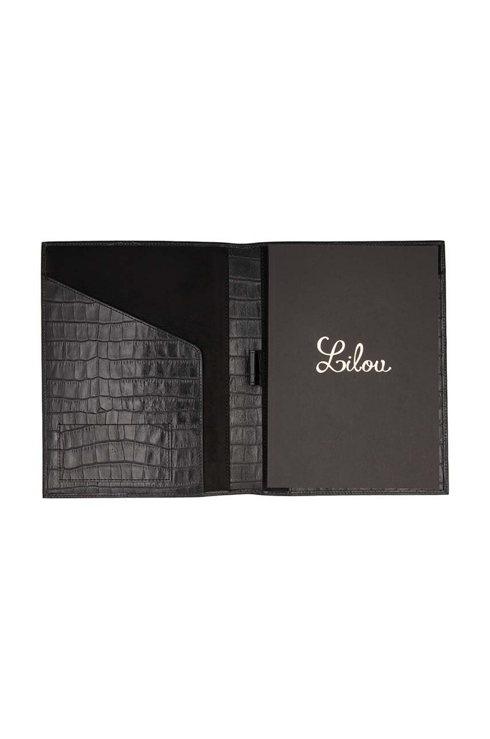 Lifestyle Lilou notes skórzany A03/MARKET/ANS/22 czarny