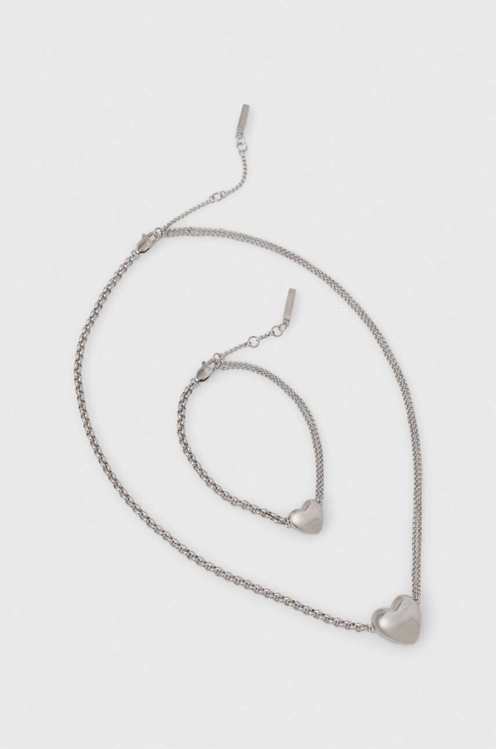 Κολιέ και βραχιόλι Calvin Klein ασημί 35700006