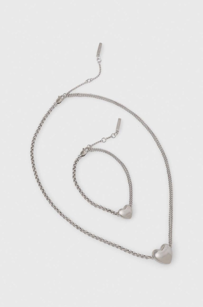 Κολιέ και βραχιόλι Calvin Klein ασημί 35700006